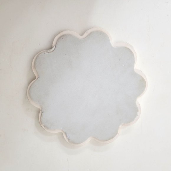 Pottery Floral Trivet Red Flowers - Picture 3 of 4